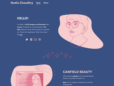 Personal Portfolio Website by Nadia Chaudhry on Dribbble