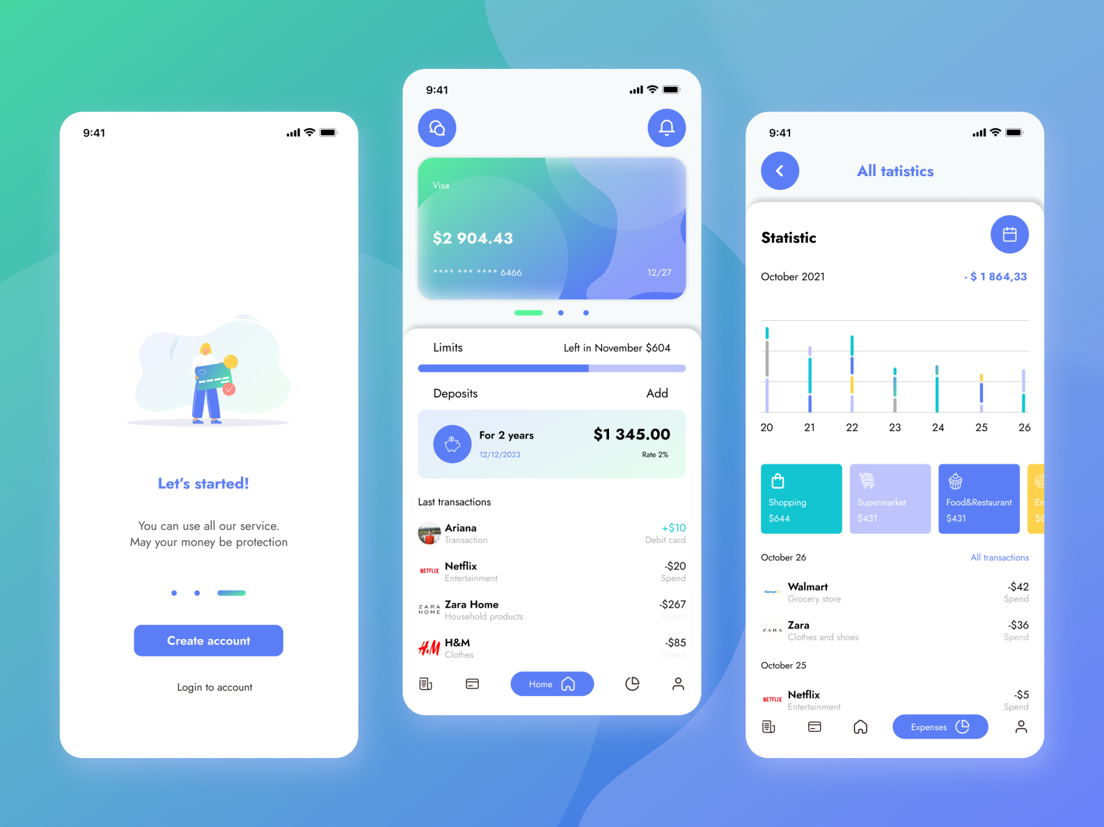 Mobile Banking App Design by Polina on Dribbble