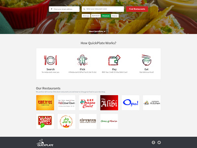 Quickplate: Simple Home page by Samat Odedara on Dribbble