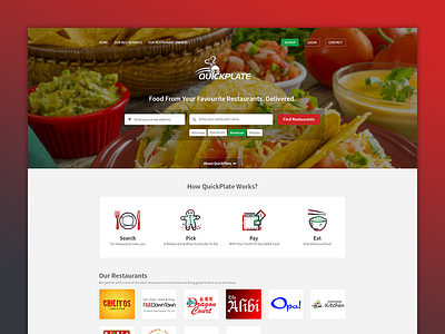 Quickplate: Simple Home page by Samat Odedara ★ on Dribbble