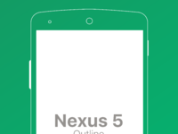 nexus5 outline - Nexus 5 Free Mockup .ai