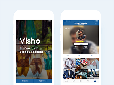 Splash & Profile Screen app app design flat ios iphone profile splash ui user ux visho
