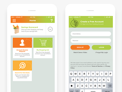 Home/Login/Signup Screens - iOS Shopping App app app design clean commerce ios mobile psd shopping ui ux