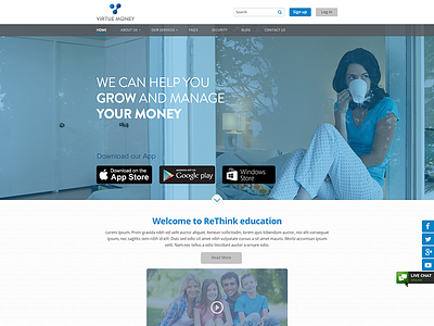 Virtue Money Website Concept