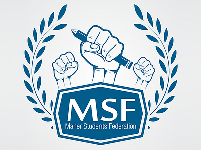 Maher Students Federration Logo Design blue logo f logo logo design m logo msf logo s logo