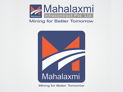 Mahalaxmi Logo blue logo infracontract logo m logo round logo