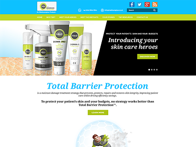 Skin Care Website clean design skin care slider ui ux webdesign website