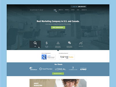 Marketing Company Website icons marketing agency web website website design