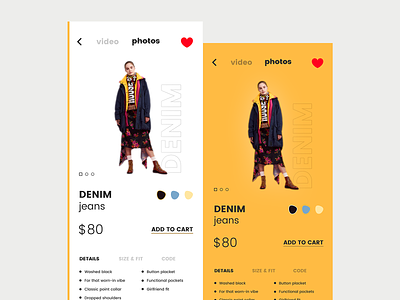eCommerce App app cart clothing color ecommerce fashion ios iphone shopping ui ux