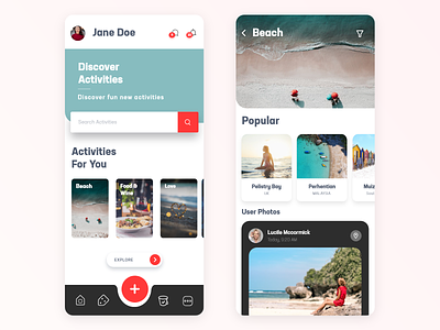 Travel App Design activities app beach graphics icons ios travel travel app ui user ux