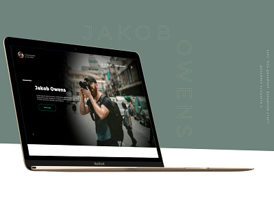 Landing page for photographer