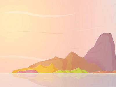 Dusk colors dusk island scene sky sun
