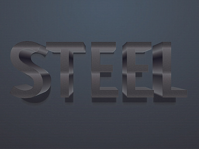 steel text effect