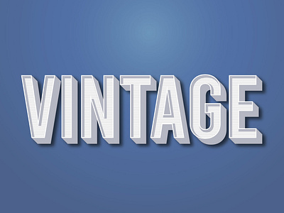 VINTAGE text effect