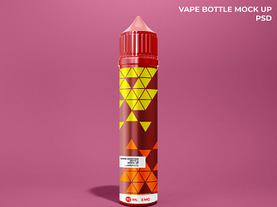 vape liquid bottle mockup by cranescreativelab