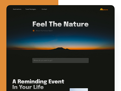 Nature - Travel (tourism) Agency Desktop Design agency design desktop graphic design minimal minimalistic design tourism travel ui ux