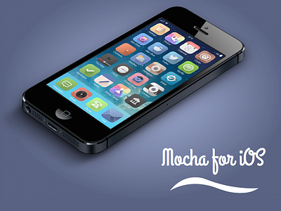 Mocha for iOS app apple art colors icons iphone long shadow shadow ui