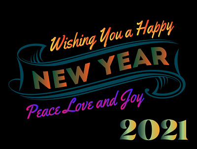 Happy New Year 2021 creative design