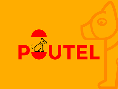 POUTEL branding design dog graphic design illustration logo logo design stray dog