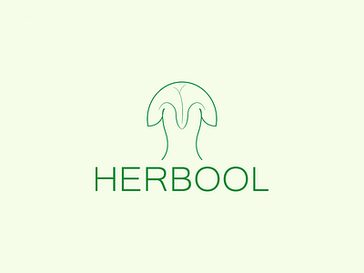 HERBOOL branding graphic design herbal illustration logo logo design minimalist logo store