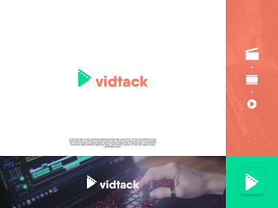 Vidtack - Logo Design abstract logo cheerful design designlogo flower logo illustration logo simple ui vector