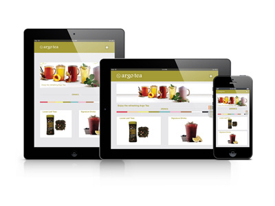 Argo Tea App Concept agro tea app chicago food ipad iphone tea ui