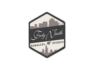 Forty-Ninth Parallel Studio brand identity chicago hexagon logo vancouver