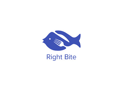 Right Bite Logo brand identity chicago dining eating fish food lake logo ocean seafood sustainable seafood