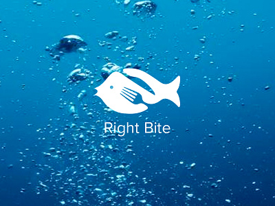 Right Bite Logo Version 2 brand identity chicago dining eating fish food lake logo ocean seafood sustainable seafood