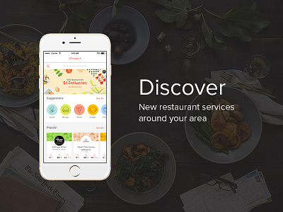 Redesign Explore Tab for Food Delivery App app discover food food delivery ios iphone ui ux
