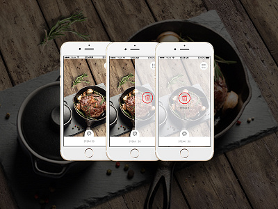 Nom app brand identity food fresh minimalism mobile modern restaurants ui ux