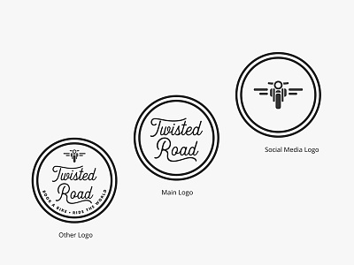 Twisted Road - Logos brand identity branding clean hipster logo minimal vintage wordmark