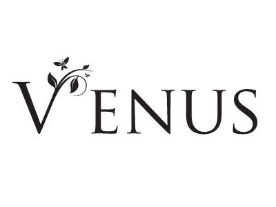Venus butterfly leaves logo typography vancouver venus vines