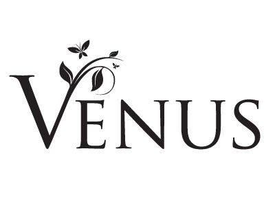 Venus butterfly leaves logo typography vancouver venus vines