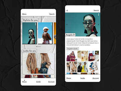 Fashion Mobile App app fashion home mobile stylist ui ux