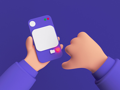 3D hands 3d aftereffects animation c4d character design hand like motion designer phone redshift ui