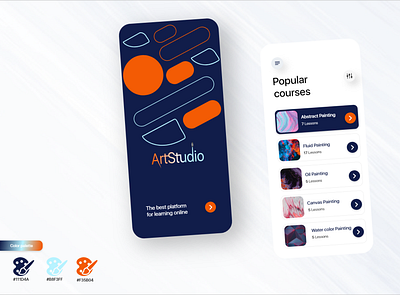 Online Learning app app art design icon logo online learning ui ux