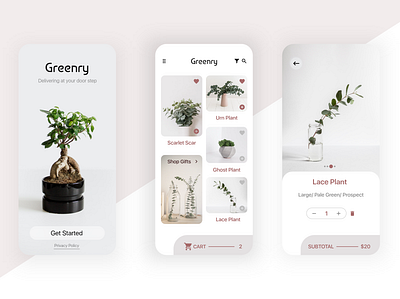 Plant app app app ui design ecommerce plant uiux