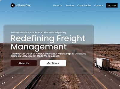 Freight Management landing page landing page design minimal transportation design web design web inspiration