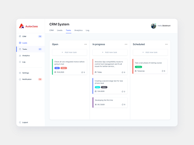 Autoclass CRM design