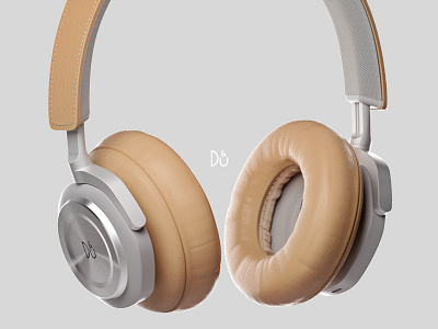 Headphones 3d cloth color design details headphones leather model