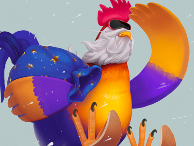 Happy New Year! art new rooster wallpaper year