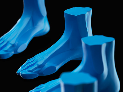 Foot blue color design foot