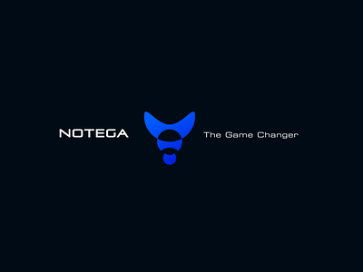 Notega Security abstract blue branding business conceptual cyber design identity logo logotype minimalistic sci-fi security shield symbol