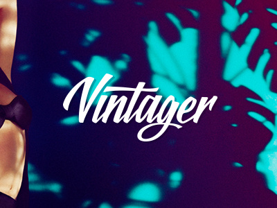 Vintager application calligraphy editing handwritten letters logo logotype photo photography software vintage vintager