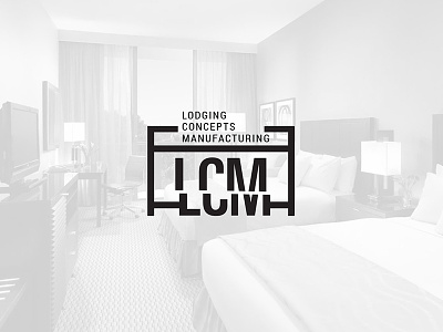 Lcm Logo concept create cut furniture hotel industrial logo luxury manufacturing wood
