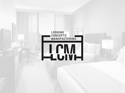 Lcm Logo concept create cut furniture hotel industrial logo luxury manufacturing wood