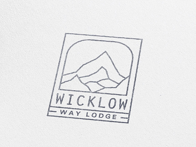 Wicklow Way Lodge branding emblem logo minimal mountain nature resort travel
