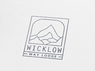 Wicklow Way Lodge branding emblem logo minimal mountain nature resort travel