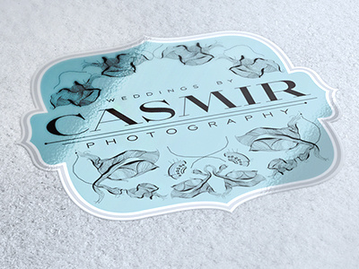 Casmir photography sticker branding casmir elegant emblem foil logo mint photography silver sticker wedding weddings